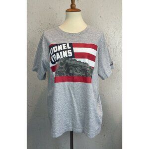 Lionel Electric Model Train Hobby Patriotic Flag T-Shirt Men's L Toy Trains